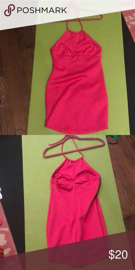 Hot Pink Halter Dress Hot Pink Dress Pink