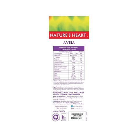 Bebida Vegetal Natures Heart Aveia 1l Pão De Açúcar