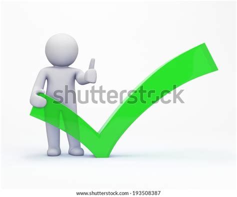 3d Man Check Mark Stock Illustration 193508387 Shutterstock