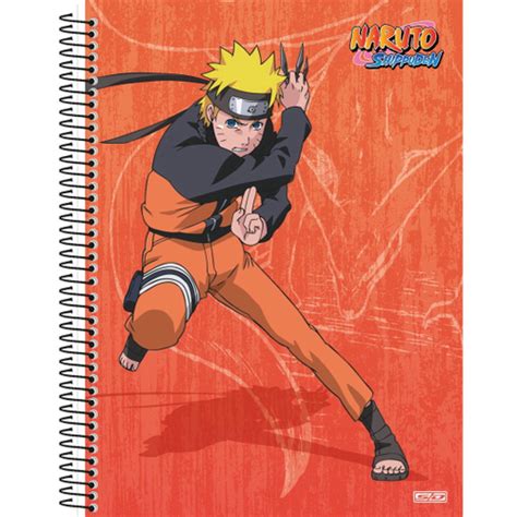 Caderno Naruto Shippuden Universitário Espiral 1 Matéria Submarino