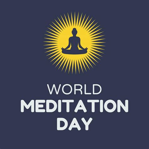 A Poster Of World Meditation Day 23981727 Vector Art At Vecteezy