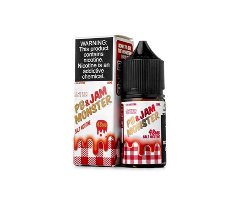 Pb And Jam Monster Strawberry By Jam Monster Salt Nicotine 30ml Tfn