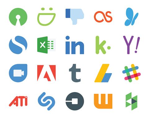 20 Social Media Icon Pack Including Chat Ads Kik Adsense Adobe 18499344