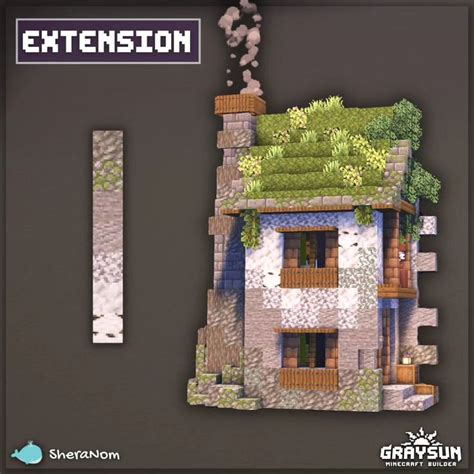 Graysun Minecraft Builds On Instagram 🌱overgrown House Minecraft