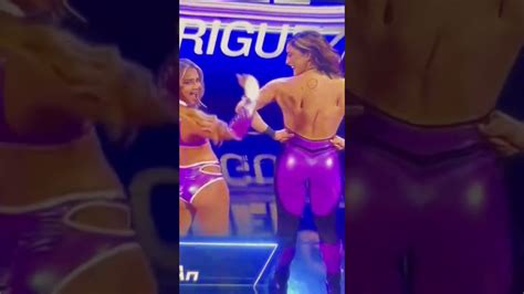 Wwe Aliyah Grabs Raquel Rodriguez Ass And Kisses Her Shorts Wwe Youtube