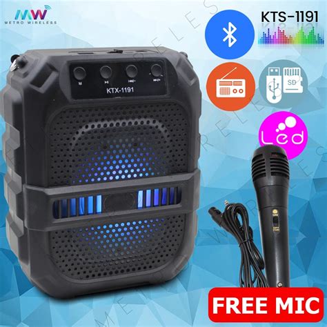 Wireless Portable Bluetooth Speaker With Strap And Free Mic Ktx