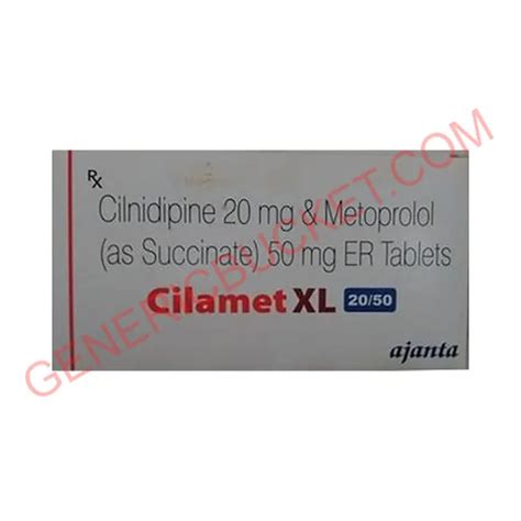 Cilamet Xl Mg Tablet Cilnidipine Metoprolol Succinate Genericbucket