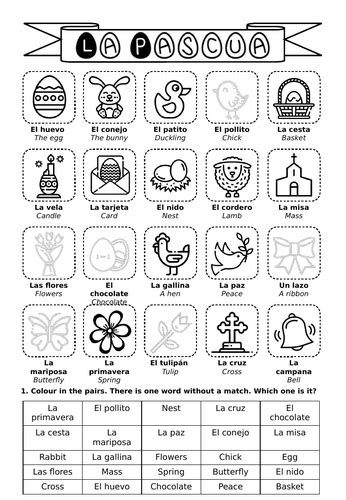 Spanish Ks3 La Pascua Easter Booklet Of Activities Teaching Resources