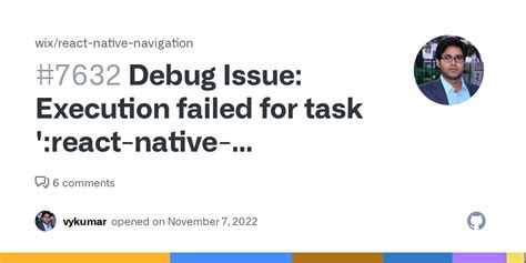 Debug Issue Execution Failed For Task React Native Navigation