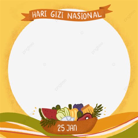 Estilo De Dibujo A Mano Twibbon Del Día Nacional De La Nutrición PNG