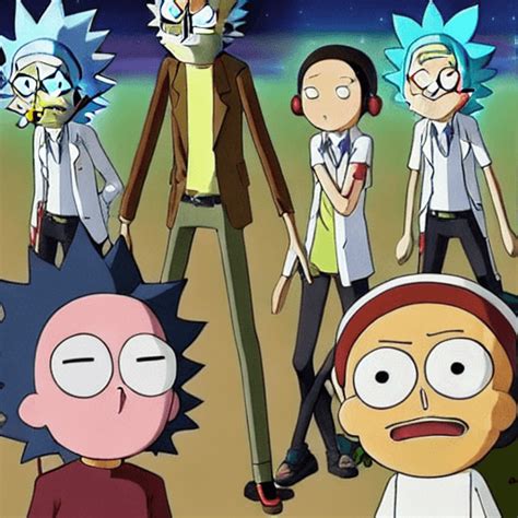 Anime Rick And Morty Creative Fabrica