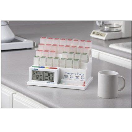 Medcenter Monthly Pill Organizer System 4 Times A Day 31 Day Pill