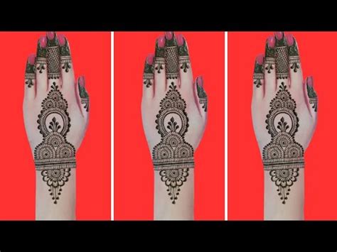 Raksha Bandhan Special Mehndi Design Easy Stylish Backhand Mehndi