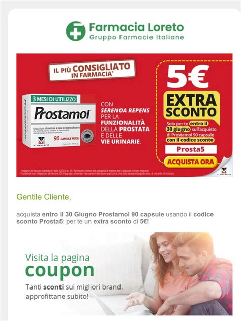 Farmacialoreto It Extra Sconto Di 5 Sull Acquisto Di Prostamol 90