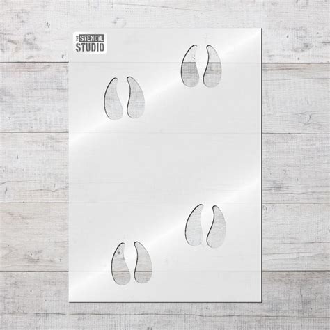 Reindeer Hoof Prints Stencil | Hoof print, Reindeer hooves, Prints