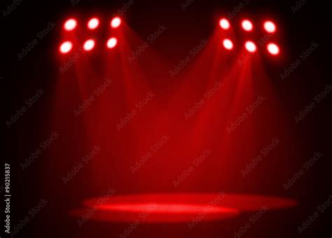 Red stage light background Stock Photo | Adobe Stock