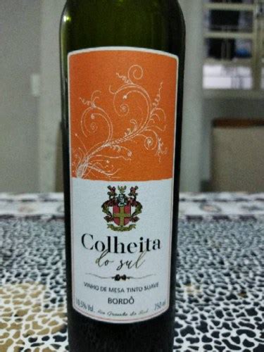 Colheita Do Sul Tinto De Mesa Suave Vivino Brasil