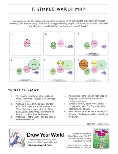 Week Simple Map Of World How To Draw It Homeschool Geography