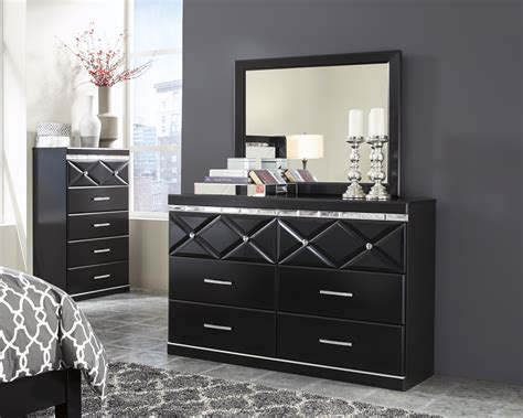 Fancee Solid Black Finish Contemporary Dresser | Marjen of Chicago ...