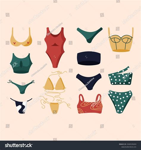 Woman Bikini Swimwear Set Summer Pool Stock Vector Royalty Free Shutterstock