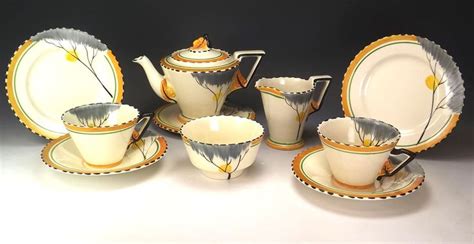 Vintage Burleigh Ware Zenith Shape Dawn Pattern Tea For Two Set