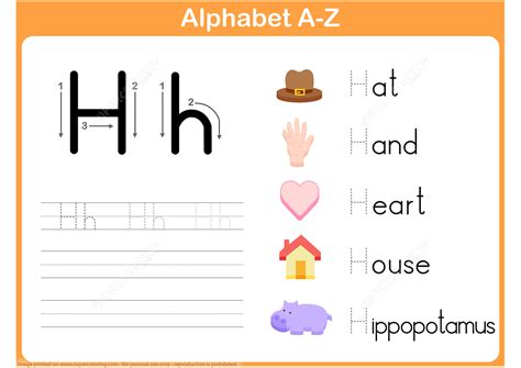 Letter H Tracing Worksheet Free Printable Puzzle Games