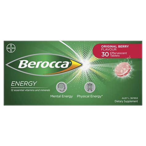 Buy Berocca Energy Original Berry Effervescent Tablets Online At