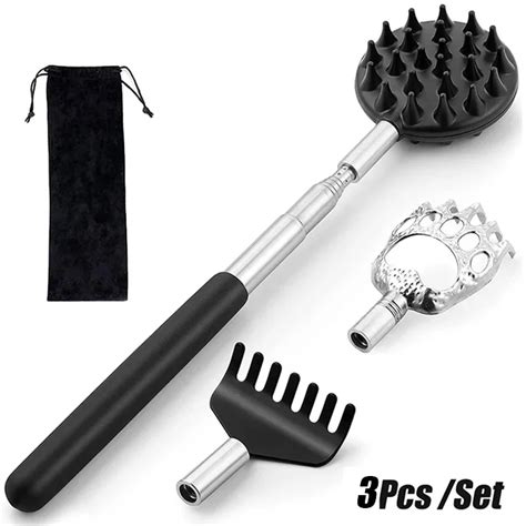 3pcs Set Back Scratcher Telescopic Scratching Back Scratcher Massager