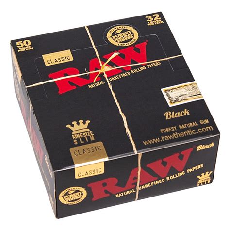 Perfect Natural Burn Raw Black Rolling Paper Kingsize Slim Brown