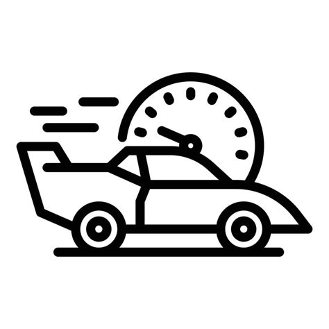 Speed Car Icon Outline Vector Vehicle Drive 15891123 Vector Art At