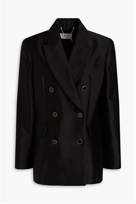 Zimmermann Double Breasted Wool And Silk Blend Blazer The Outnet