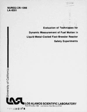 Fillable Online EVALUATION OF TECHNIQUES FOR DYNAMIC MEASUREMENT OF ...