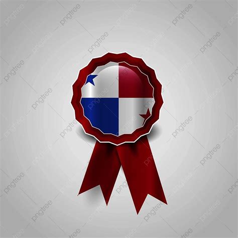 Panama Flag Vector Art PNG Panama Flag Ribbon Banner Badge Fabric