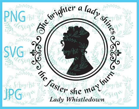 Lady Whistledown Svg Cricut Silhouette Cut File Png Etsy