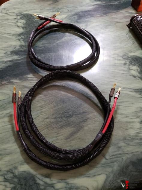 Pair Of Canare S F Copper Speaker Cable In Black Braid Fospower