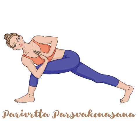 Women Silhouette Revolved Side Angle Yoga Pose Parivrtta