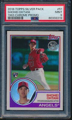 PSA 9 SHOHEI OHTANI 2018 TOPPS SILVER PACK 1983 CHROME REFRACTOR PROMO