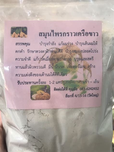 กวาวเครือขาว กวาวเครือขาวผง บดละเอียด แท้ 100 Onespice Pueraria