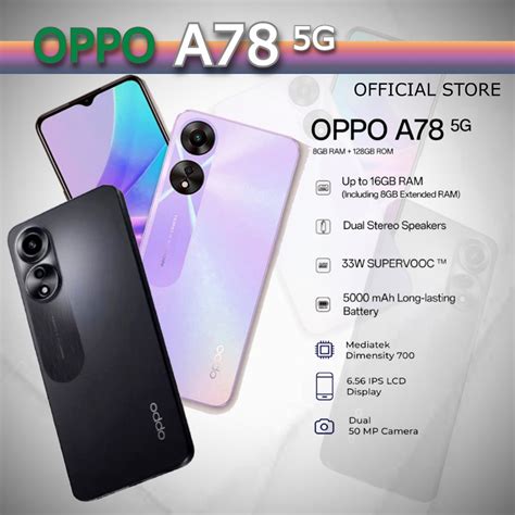 MỚi Điện Thoại Oppo A78 5g Mở Rộng Ram 8gb Rom 256gb Supervooc