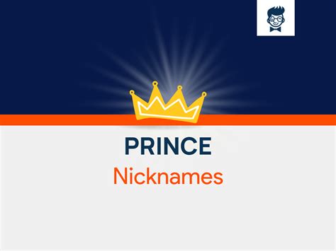 Prince Nicknames 560 Catchy And Cool Nicknames Brandboy