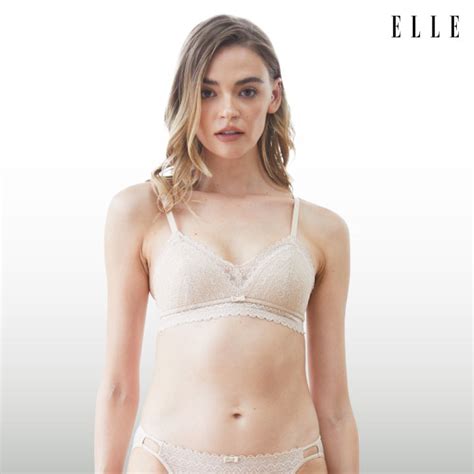 ELLE lingerie Paddedbra ยกทรงรปแบบไรโครงผาลกไม Retro Lace LB Lazada co th