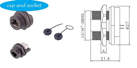 Rj45 Cat5e Cat6a Modular Connectors Rj45 Wall Plate Ethernet Receptacle