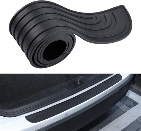 Zocipro Car Rear Bumper Protector Strip Universal Flexible Rubber