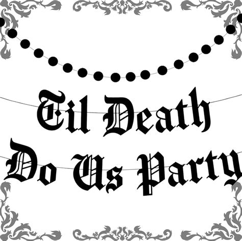 Jevenis Goth Til Death Do Us Party Bachelorette Banner