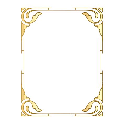 Golden Ornamental Border Vector Hd PNG Images Elegant Golden Frame