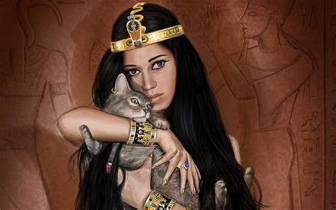 Egyptian Princess Egyptian Fantasy Cat Woman HD Wallpaper Peakpx