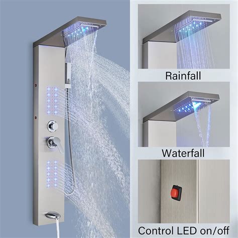 Alenartwater Alenart Shower Panel Tower System Led Multi Function