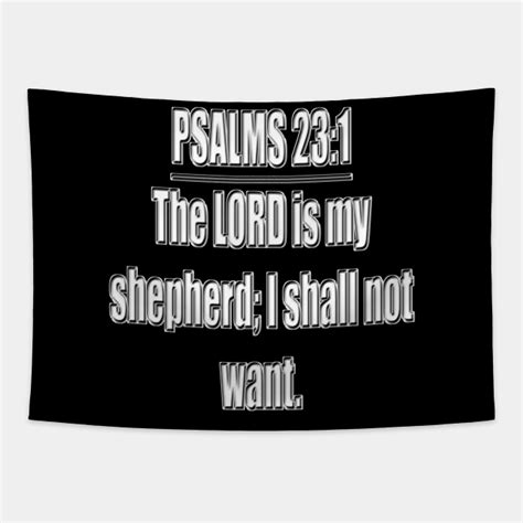 Psalm King James Version Bible Verse The Lord Is My Shepherd I