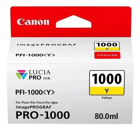 Tinta Canon Pfi 1000y Lucia Pro Amarillo Ink Tank Envío gratis