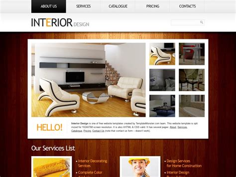 Free Interior Design Website Html Templates Cabinets Matttroy